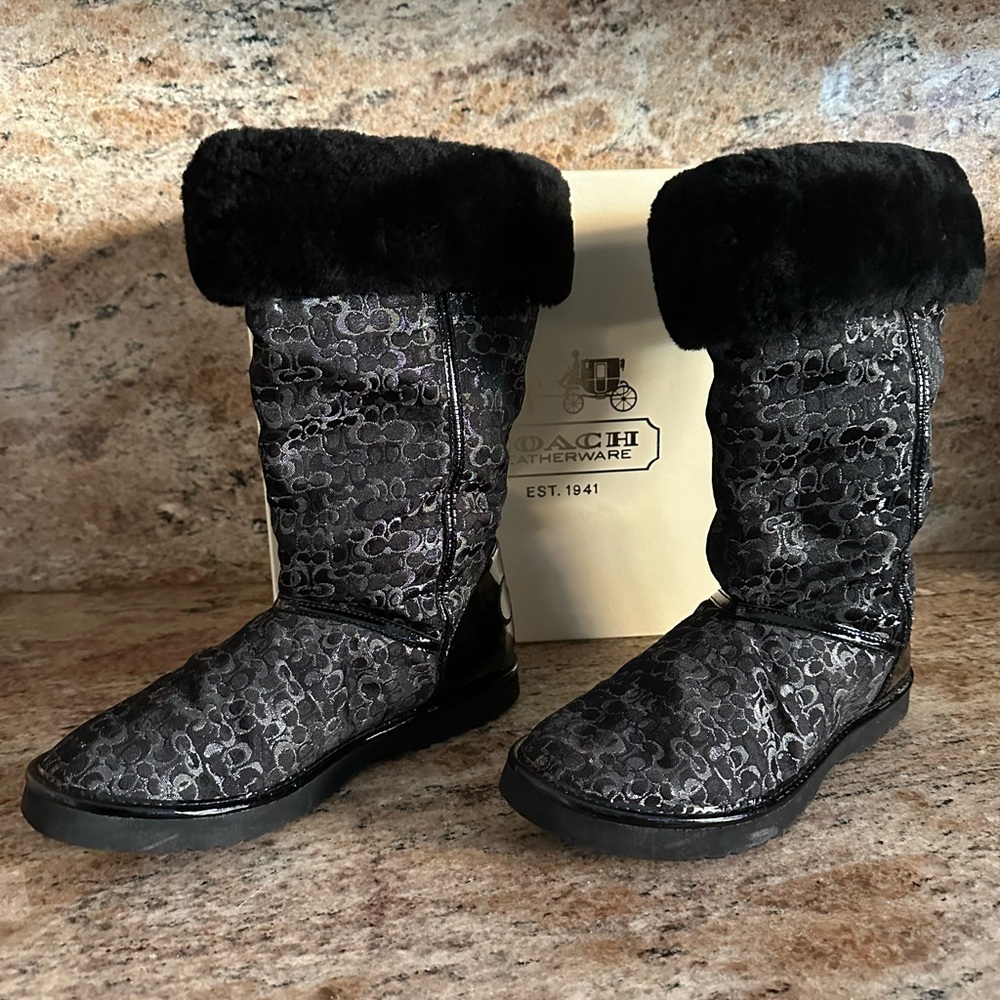 Authentic Coach Shearling Boots - image 2